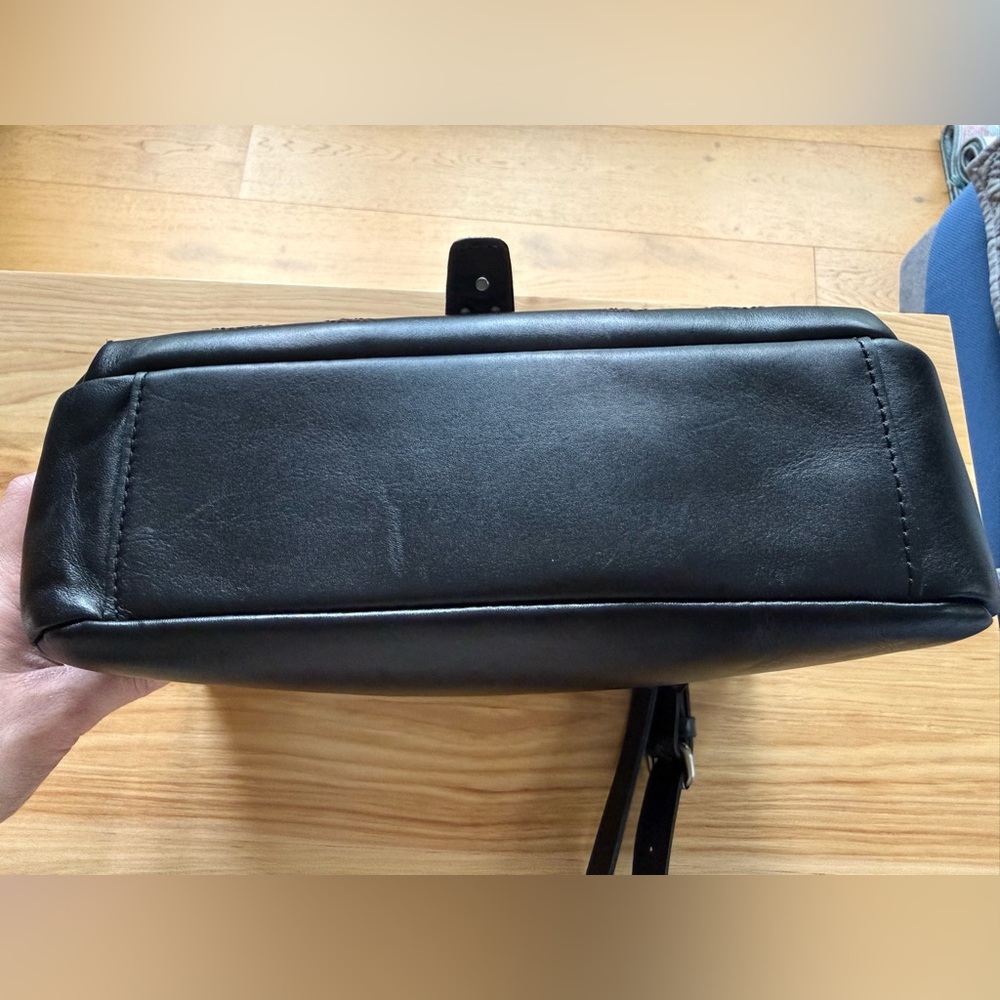 Patricia Nash‎ Montana Collection Leather Maisie Flap Crossbody Black - Picture 4 of 14